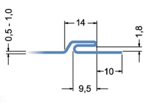 ролики для питтсбурского фальца (0,5-1,0 мм) на RAS 22.09 комплект роликов для формирования профиля фальца в тонколистовой металлической заготовке